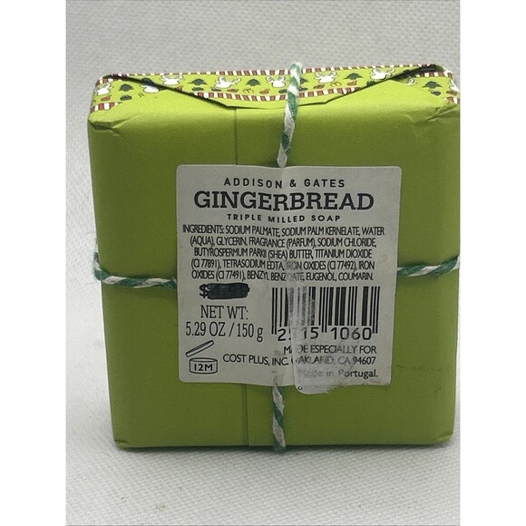 Addison & Gates Gingerbread Scented Bar Soap 5.29 oz Teacher Gift Stocking ￼ - Picture 2 of 3